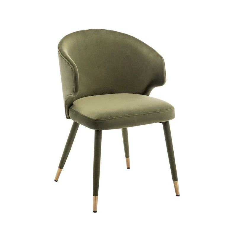 23.22 Inch Metal Velvet Chair Upholstered