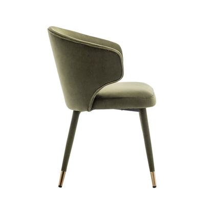 23.22 Inch Metal Velvet Chair Upholstered