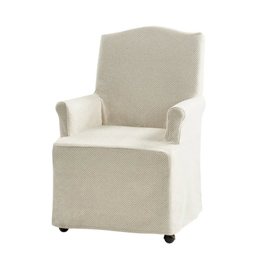 Modern Solid Wood Fabric Chair Rolling