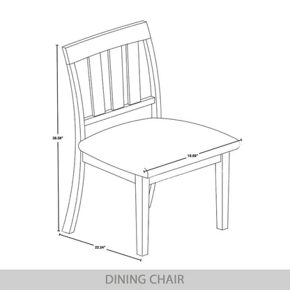 Mid-Century Modern Solid Wood Fabric Chair Upholstered