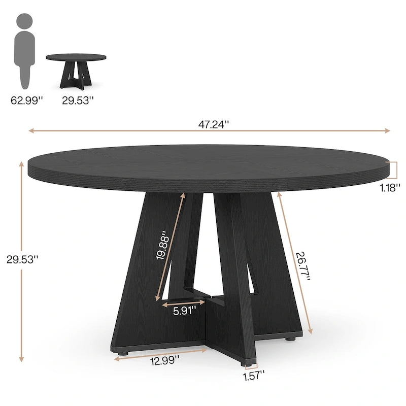 47 Inch Modern Engineered Wood Table