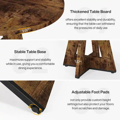 47 Inch Modern Engineered Wood Table