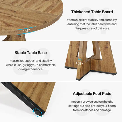 47 Inch Modern Engineered Wood Table