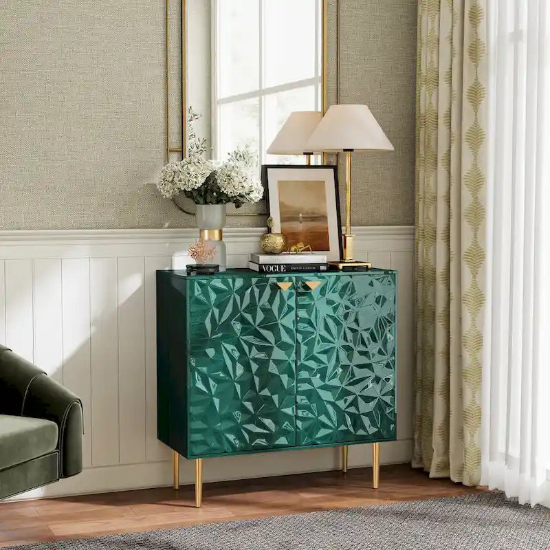 15.74 Inch Modern Metal Engineered Wood Cabinet Adjustable