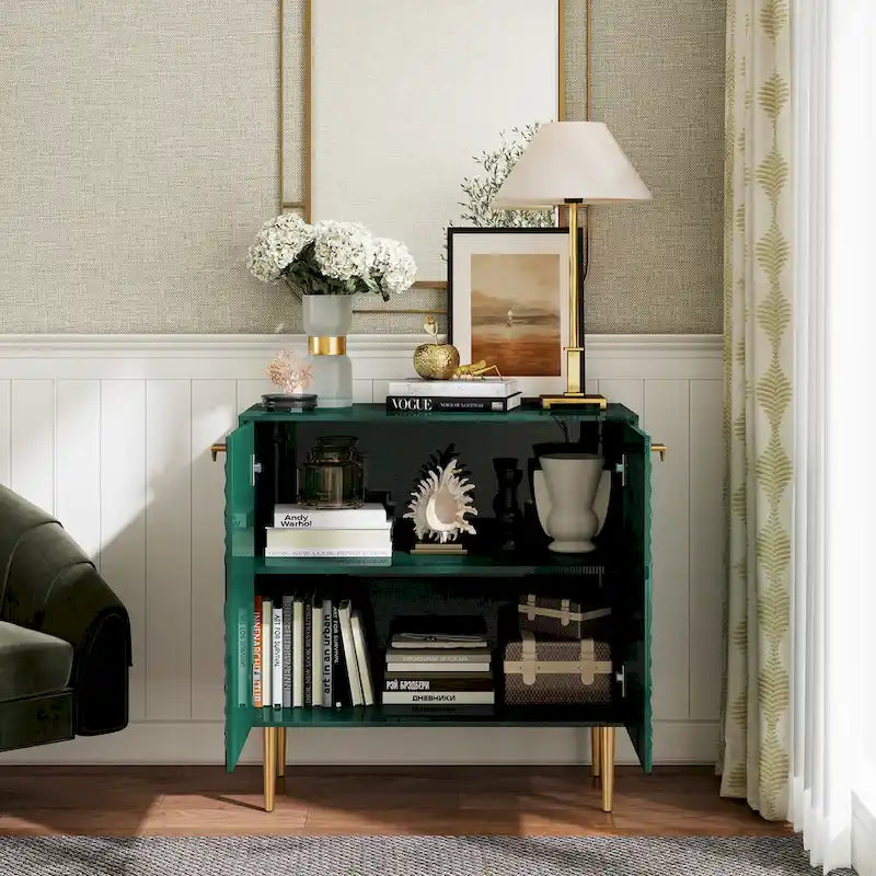 15.74 Inch Modern Metal Engineered Wood Cabinet Adjustable