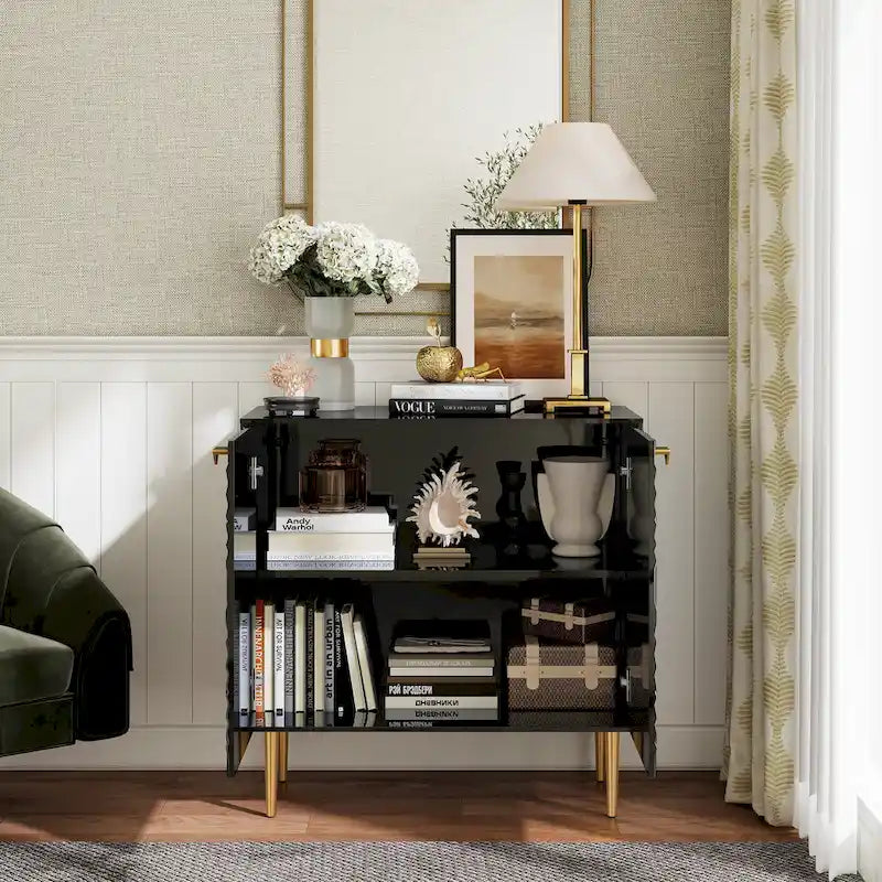 15.74 Inch Modern Metal Engineered Wood Cabinet Adjustable