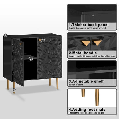 15.74 Inch Modern Metal Engineered Wood Cabinet Adjustable