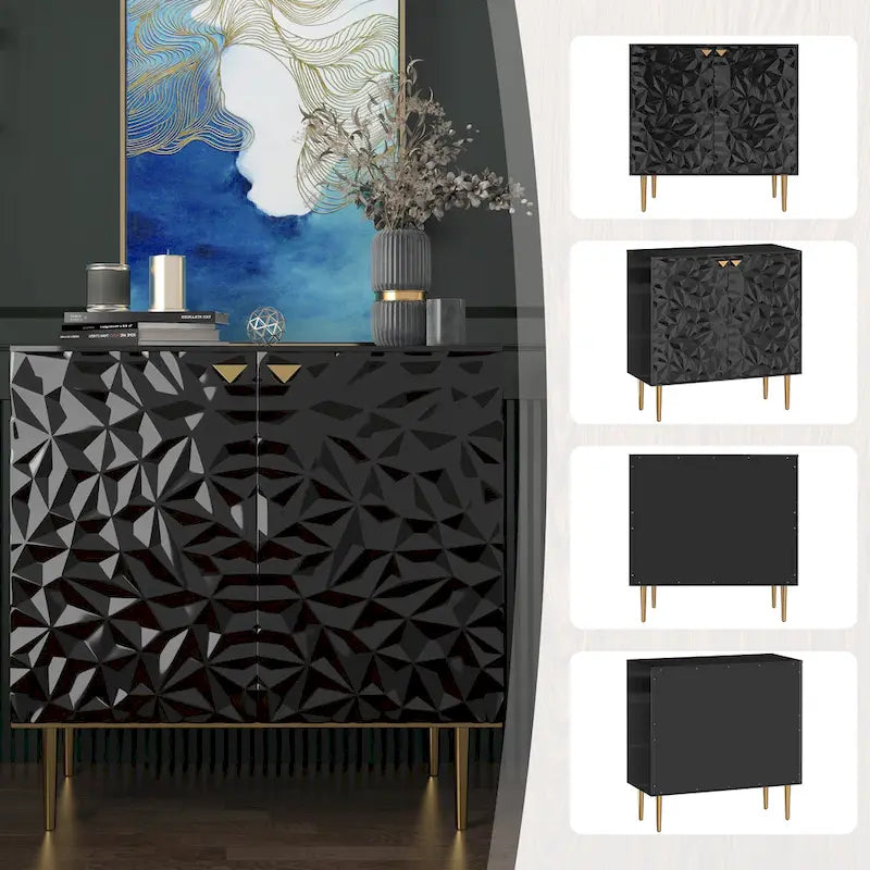 15.74 Inch Modern Metal Engineered Wood Cabinet Adjustable