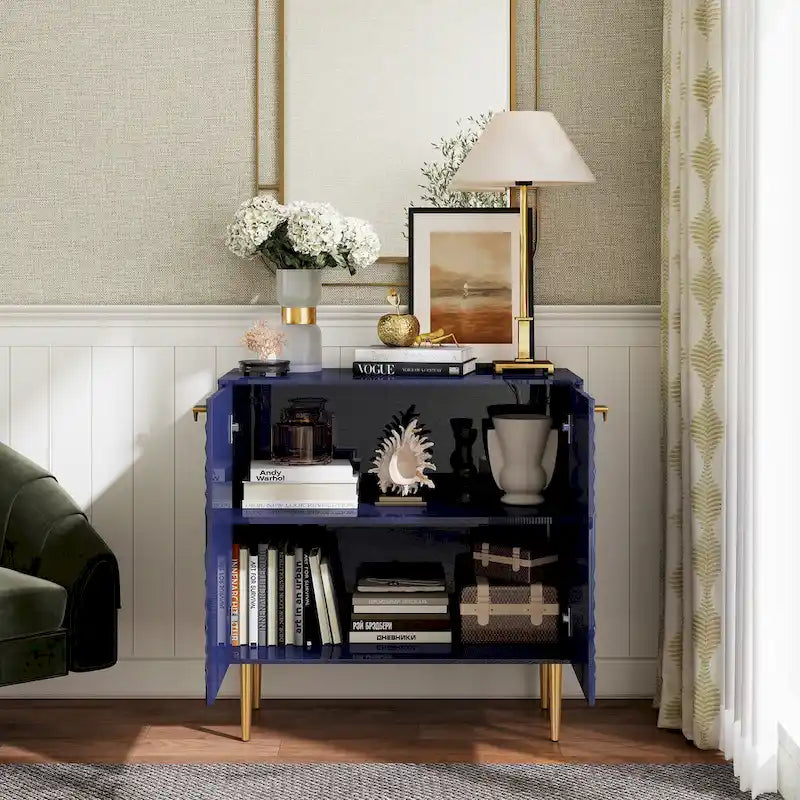 15.74 Inch Modern Metal Engineered Wood Cabinet Adjustable