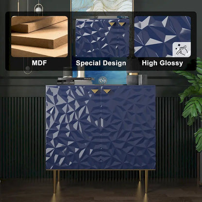 15.74 Inch Modern Metal Engineered Wood Cabinet Adjustable