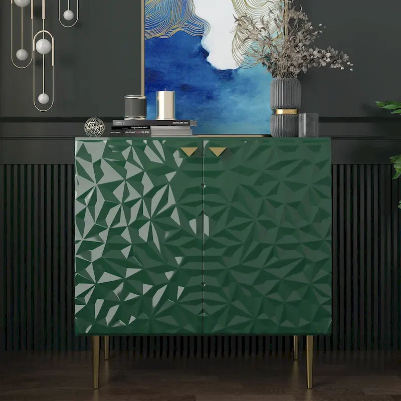 15.74 Inch Modern Metal Engineered Wood Cabinet Adjustable