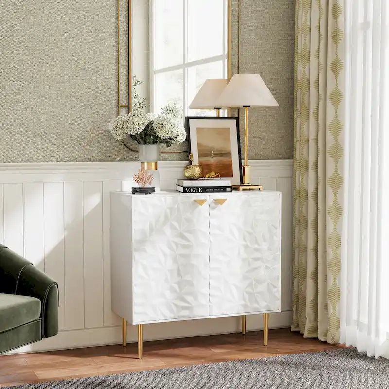 15.74 Inch Modern Metal Engineered Wood Cabinet Adjustable