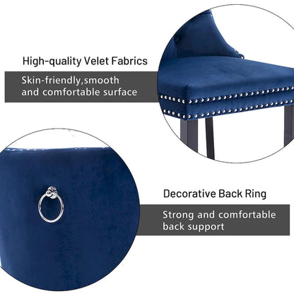 Solid Wood Velvet Chair Adjustable