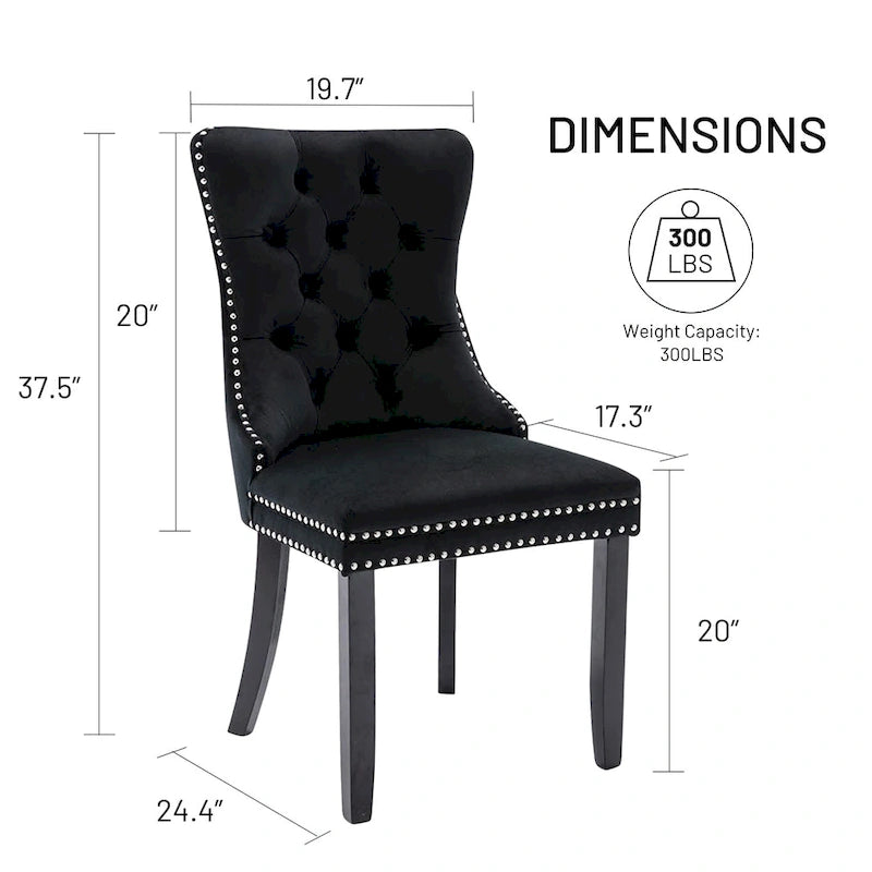 Solid Wood Velvet Chair Adjustable