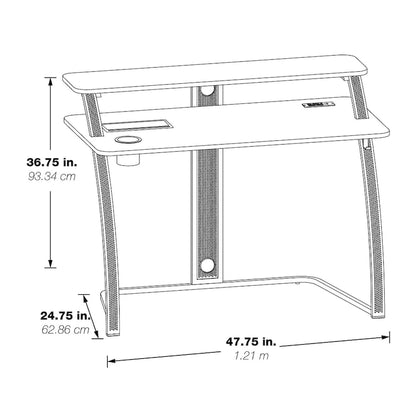 Code 30 Battlestation Gaming Desk in White Finish