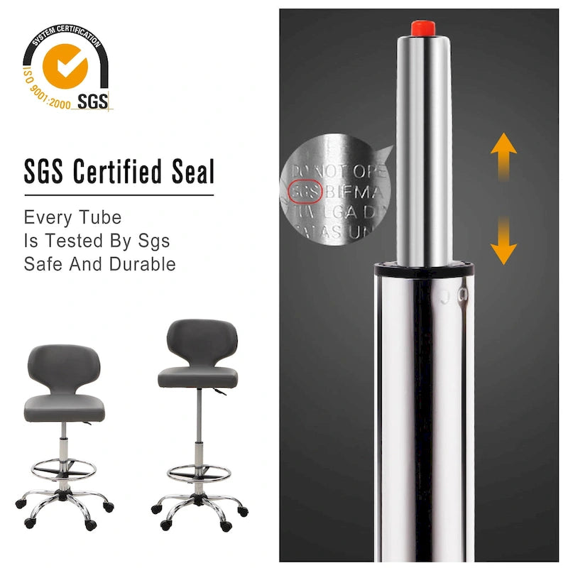 Contemporary Metal Leather Table Adjustable