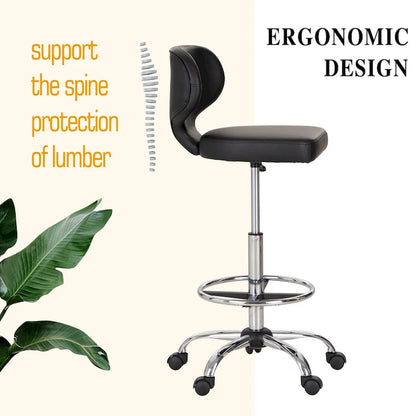 Contemporary Metal Leather Table Adjustable