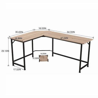 Wood Metal Table Adjustable