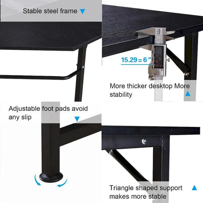 Wood Metal Table Adjustable