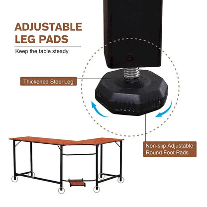 Wood Metal Table Adjustable