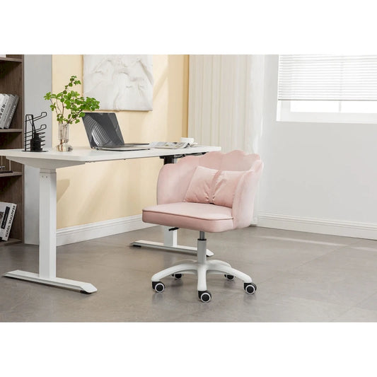 22.83 Inch Velvet Chair Adjustable