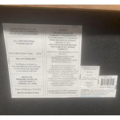 Gray Upholstered Queen Bed Headboard and Wood Footboard Set