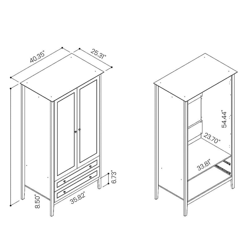 Full 40.35 Inch Modern Wood Engineered Wood Cabinet