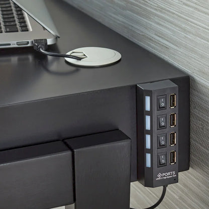 Simple Living Modernist Rectangular Tech Integrated Desk