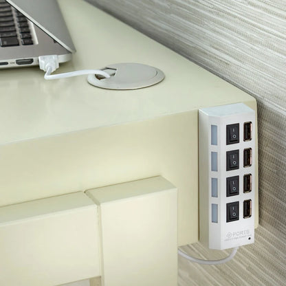 Simple Living Modernist Rectangular Tech Integrated Desk