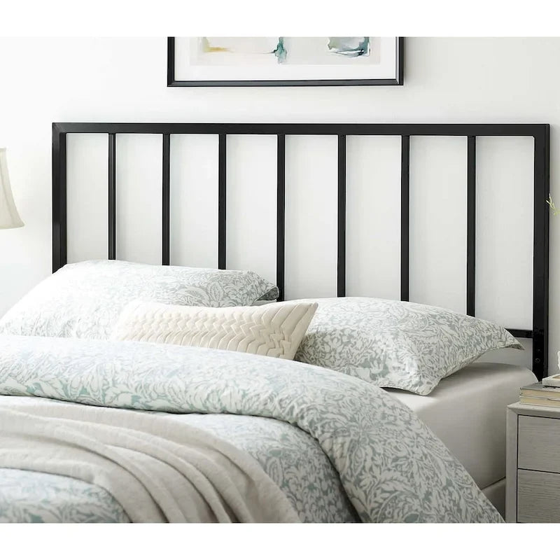 Kenvil Classic Queen Size Black Metal Headboard