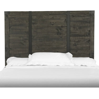Abington Panel Bed King Headboard in Weathered Charcoal