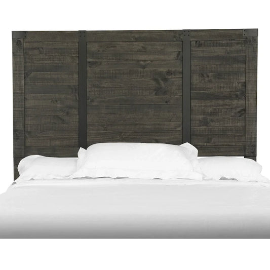 Abington Panel Bed King Headboard in Weathered Charcoal