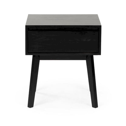 Plank and Beam Scandinavian Nightstand with 1 Drawer