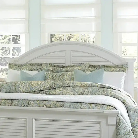 Summer House I Oyster White King Panel Headboard