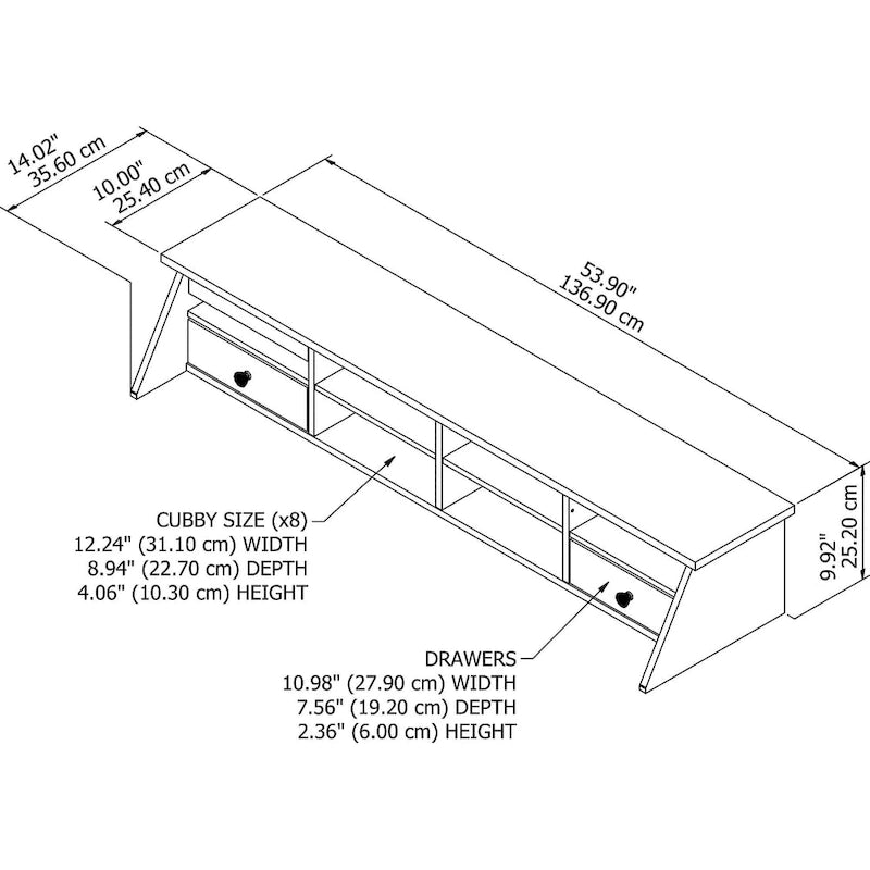 Full Modern Table with Drawers