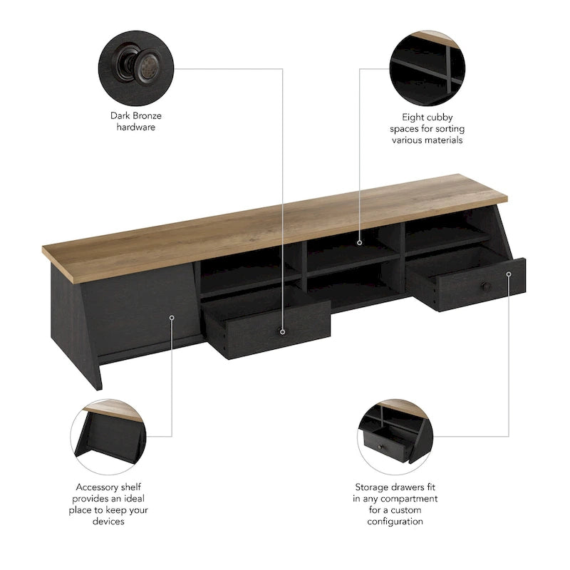Full Modern Table with Drawers