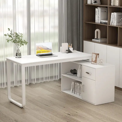 Wood Metal Table with Storage