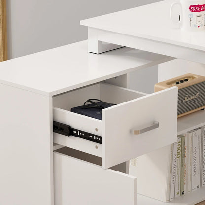 Wood Metal Table with Storage