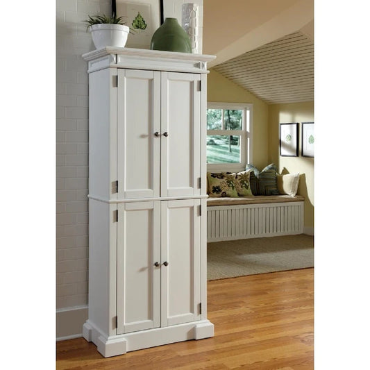 Wood Engineered Wood Pantry Cabinet Adjustable