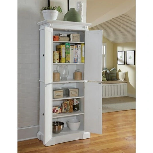 Wood Engineered Wood Pantry Cabinet Adjustable