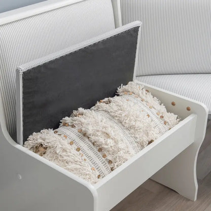 Modern Wood Linen Organizer with Storage