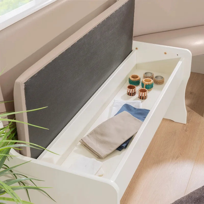 Modern Wood Linen Organizer with Storage