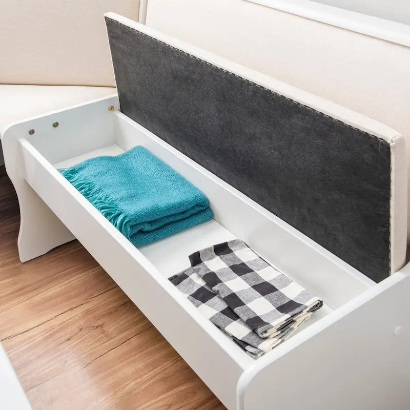 Modern Wood Linen Organizer with Storage