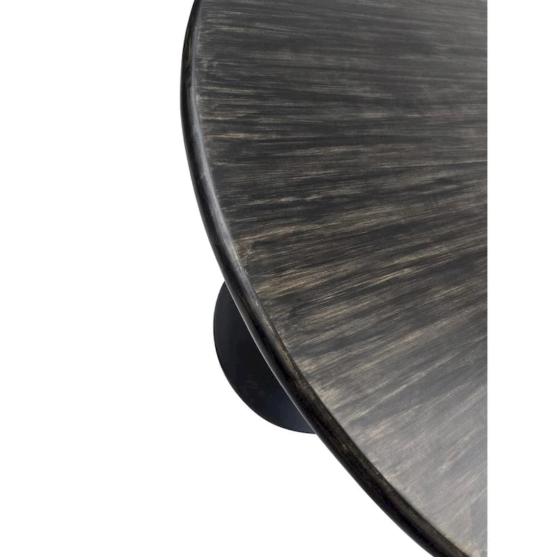 Mid-Century Modern Wood Metal Table Adjustable