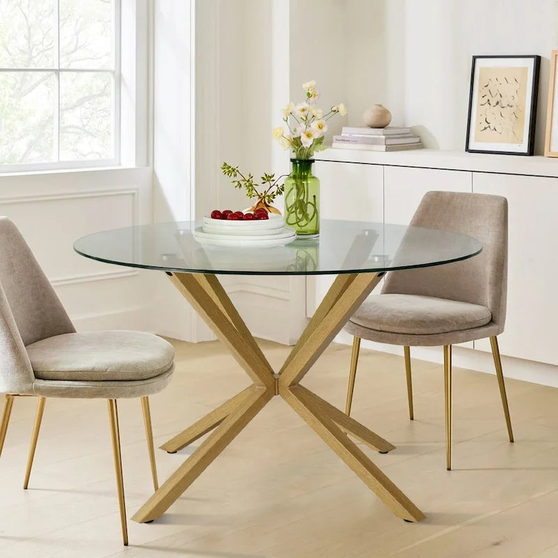 Modern Metal Glass Table