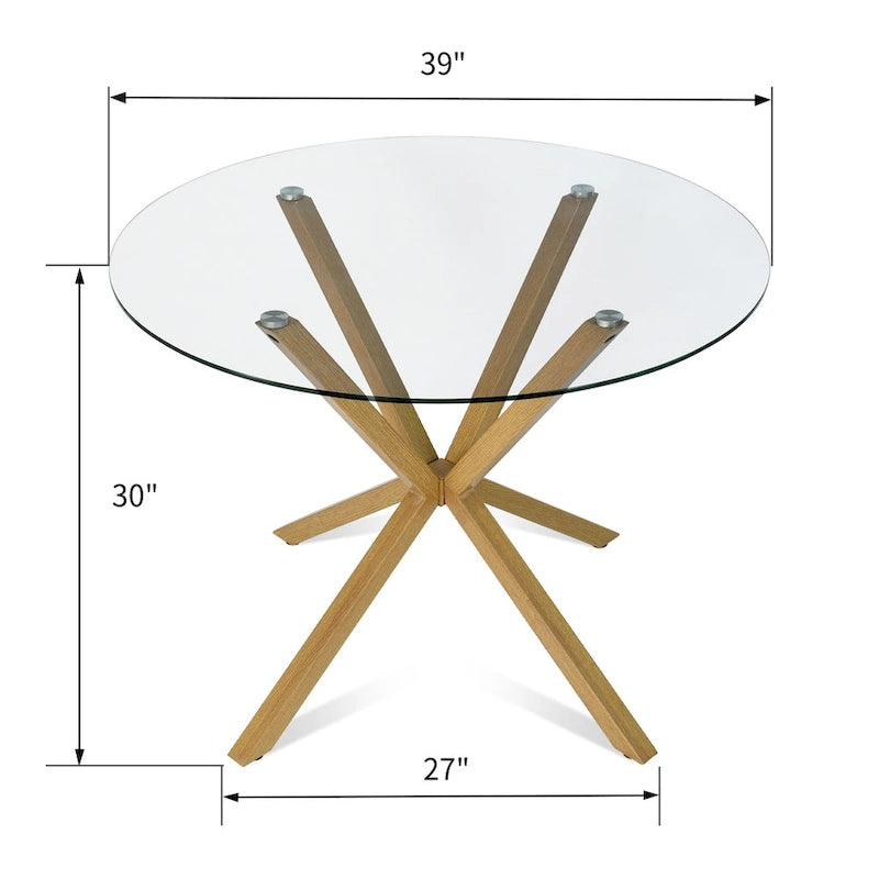 Modern Metal Glass Table