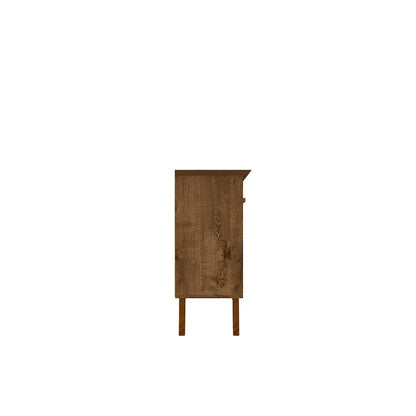 62.99 Inch Mid-Century Modern Solid Wood Cabinet LED