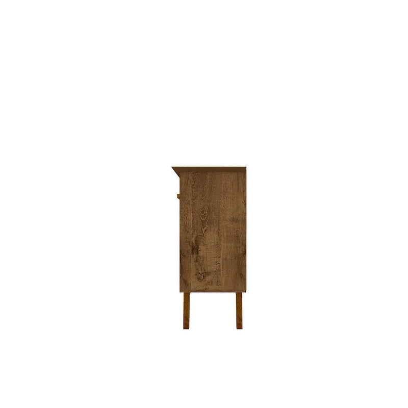 62.99 Inch Mid-Century Modern Solid Wood Cabinet LED