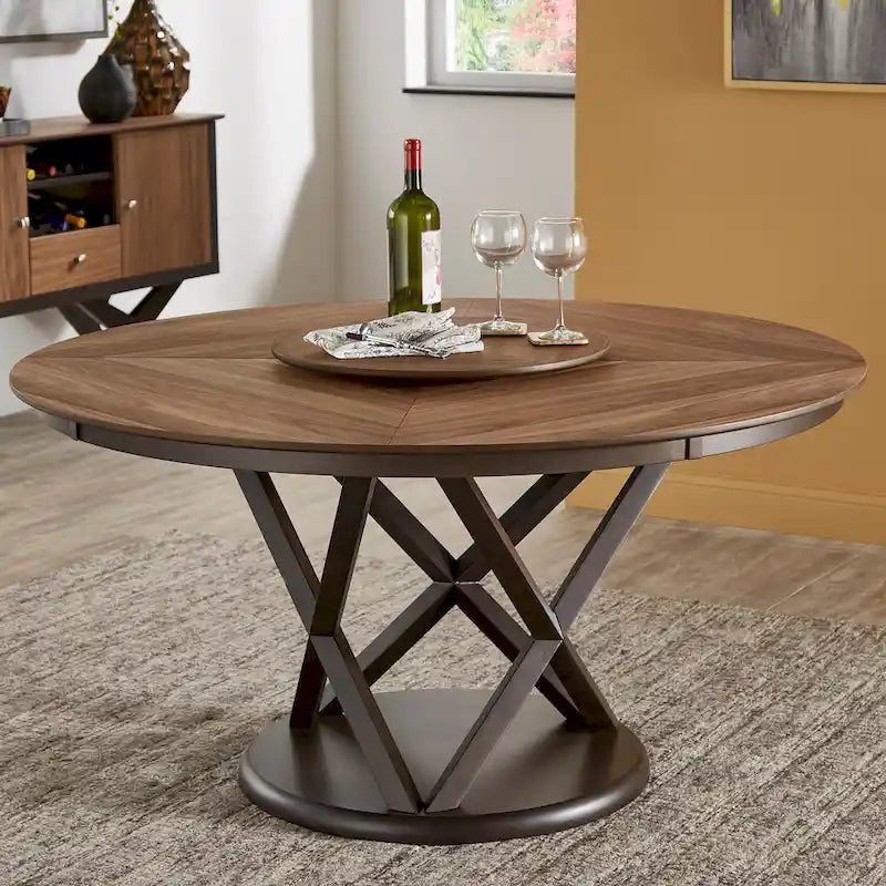 59.45 Inch Modern Wood Metal Table
