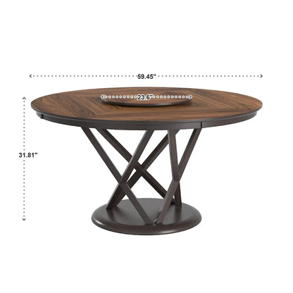 59.45 Inch Modern Wood Metal Table